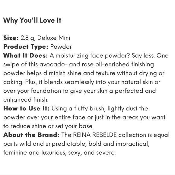 NEW: 2pc Makeup Bundle (x2) *REINA Moisturizing Finishing Powder “Perla” - Picture 9 of 12